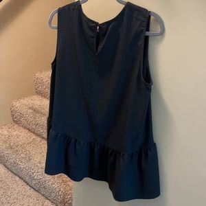 Who What Where - Ruffle back peplum tank